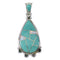 Opal Turquoise And Sterling Silver Southwestern Pendant YX76020